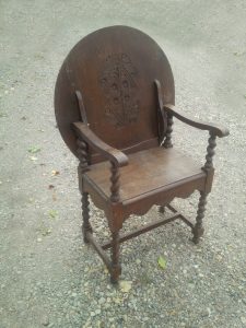 Antique tilt-top table chair